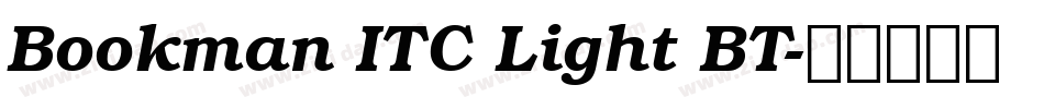 Bookman ITC Light BT字体转换